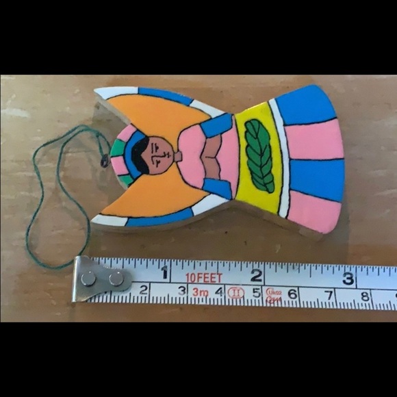 Vintage angel Christmas tree ornament holiday decoration used - Picture 5 of 8